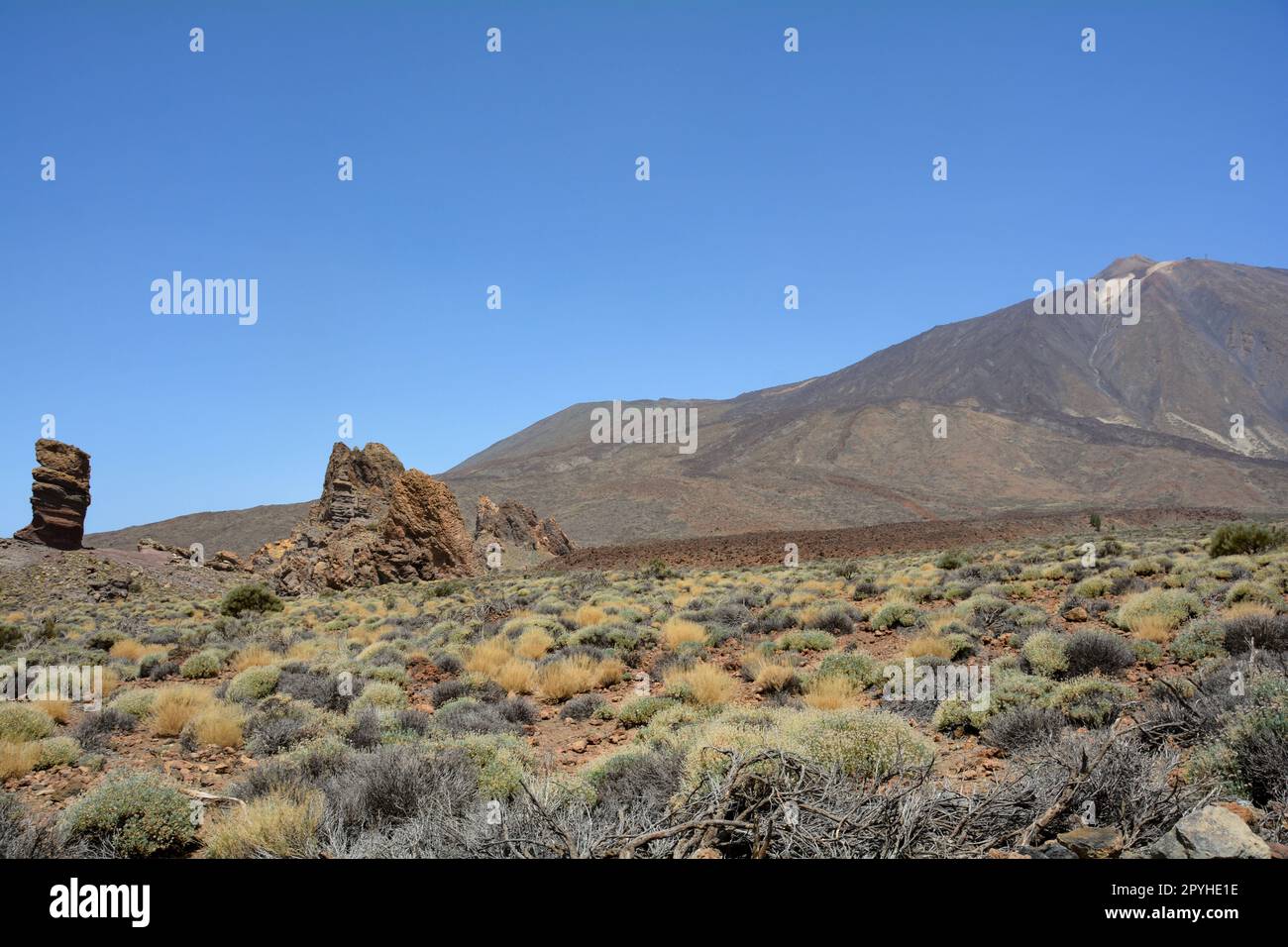 Roque Cinchado Rocks nel parco nazionale che si affaccia sul monte Teide Foto Stock