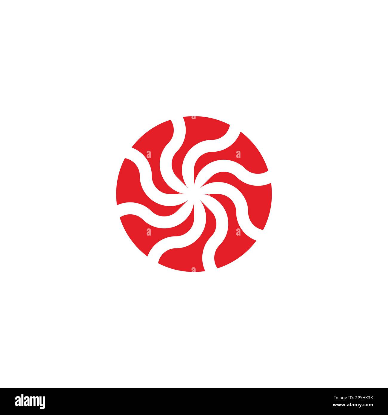 Fuoco, sole, cerchio simbolo geometrico semplice logo vettore Illustrazione Vettoriale