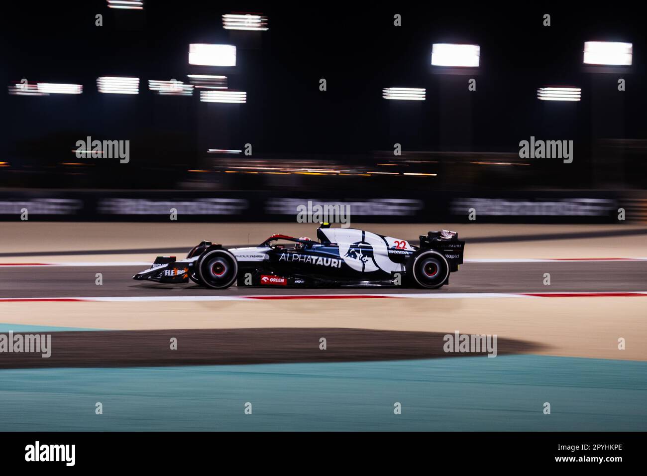 MANAMA, BAHRAIN, circuito di Sakhir, 5. Marzo 2023: #22, Yuki TSUNODA, JAP, Team Scuderia Alpha Tauri, durante il Gran Premio di Formula uno del Bahrain al Ba Foto Stock