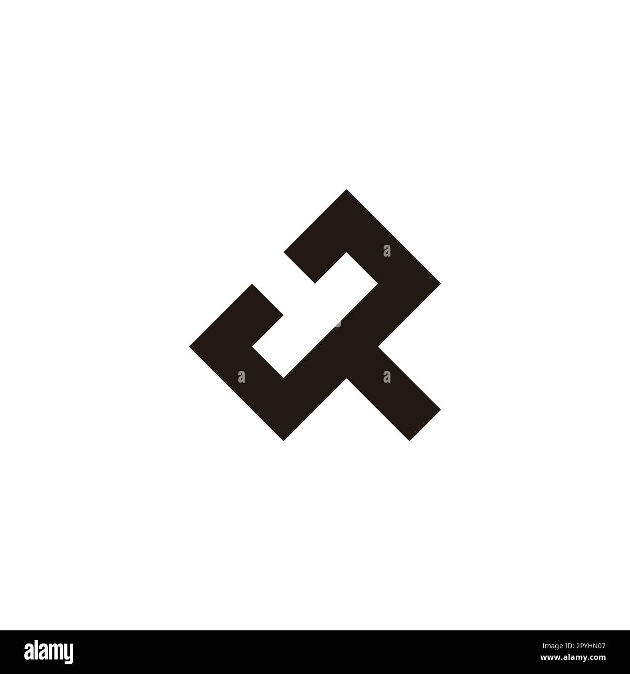 Lettera YY simbolo geometrico quadrato semplice vettore logo Illustrazione Vettoriale