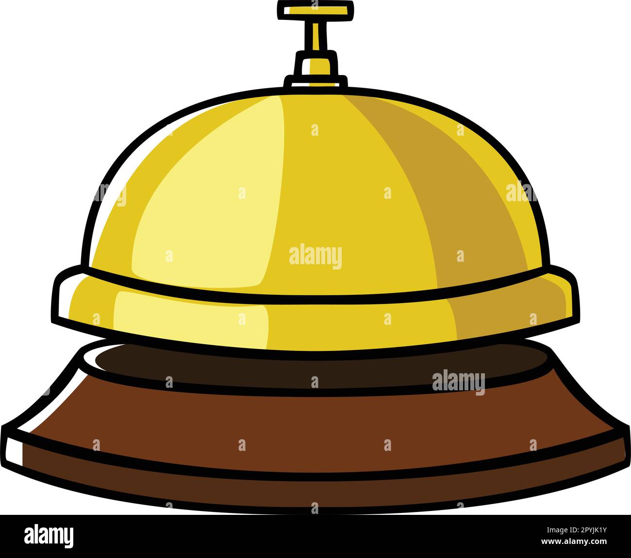 Doodle illustrazione di una campana di concierge Illustrazione Vettoriale