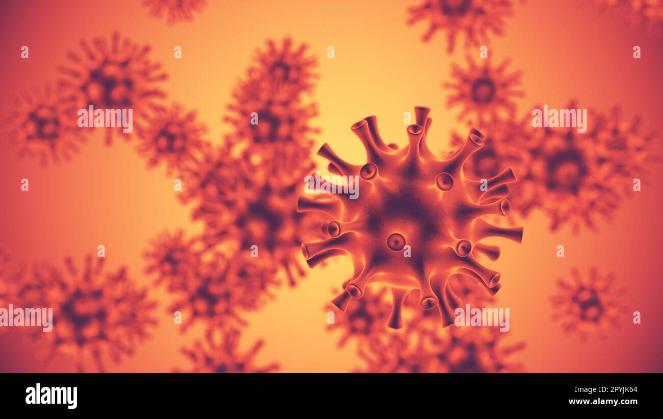 H3N2 concetto medico del virus dell'influenza Foto Stock