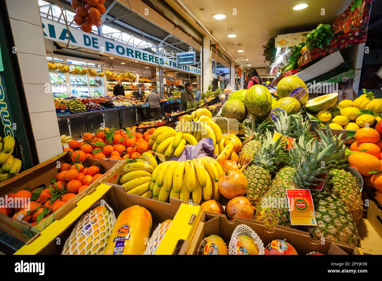 Mercado de Santa Catalina, Barrio de Santa Catalina , Palma di Mallorca,Islas Baleares, Spagna. Foto Stock