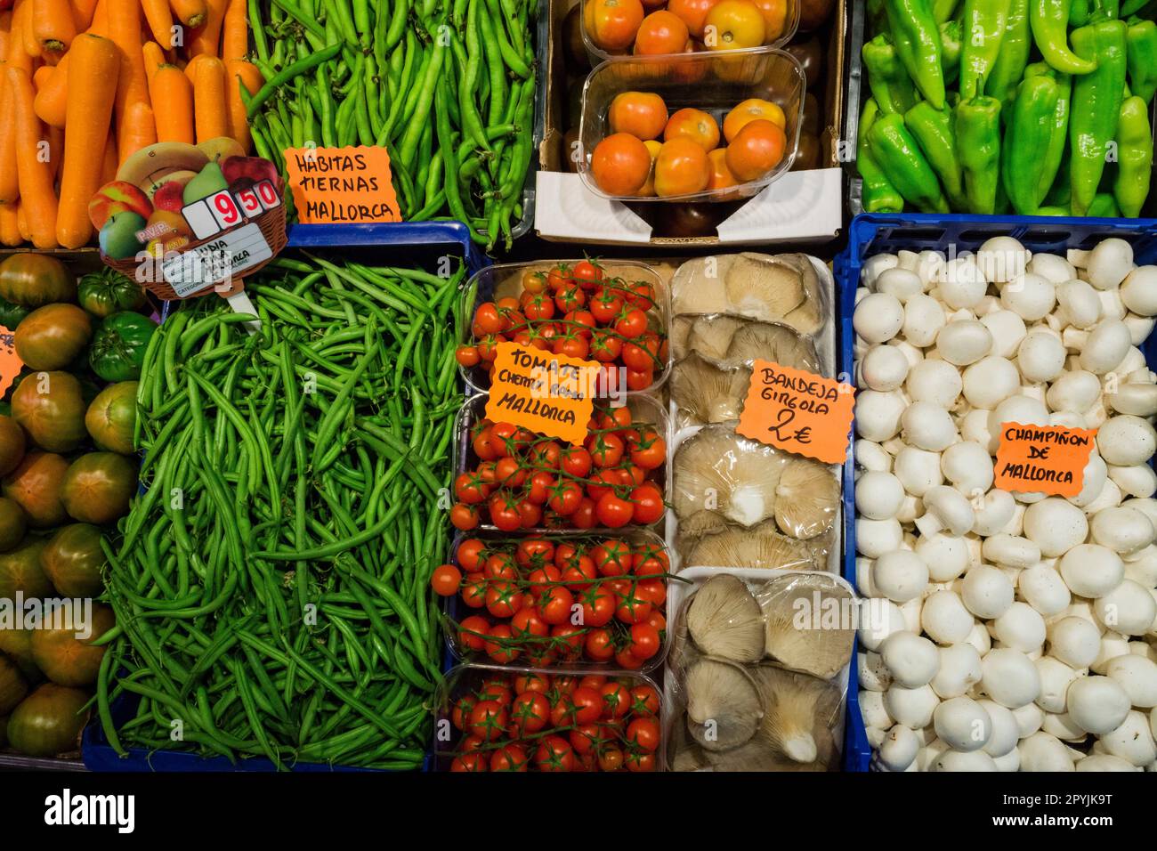 Productos de Baleares, Frutas y verduras Miquel Gelabert , Palma di Mallorca,Islas Baleares, Spagna. Foto Stock