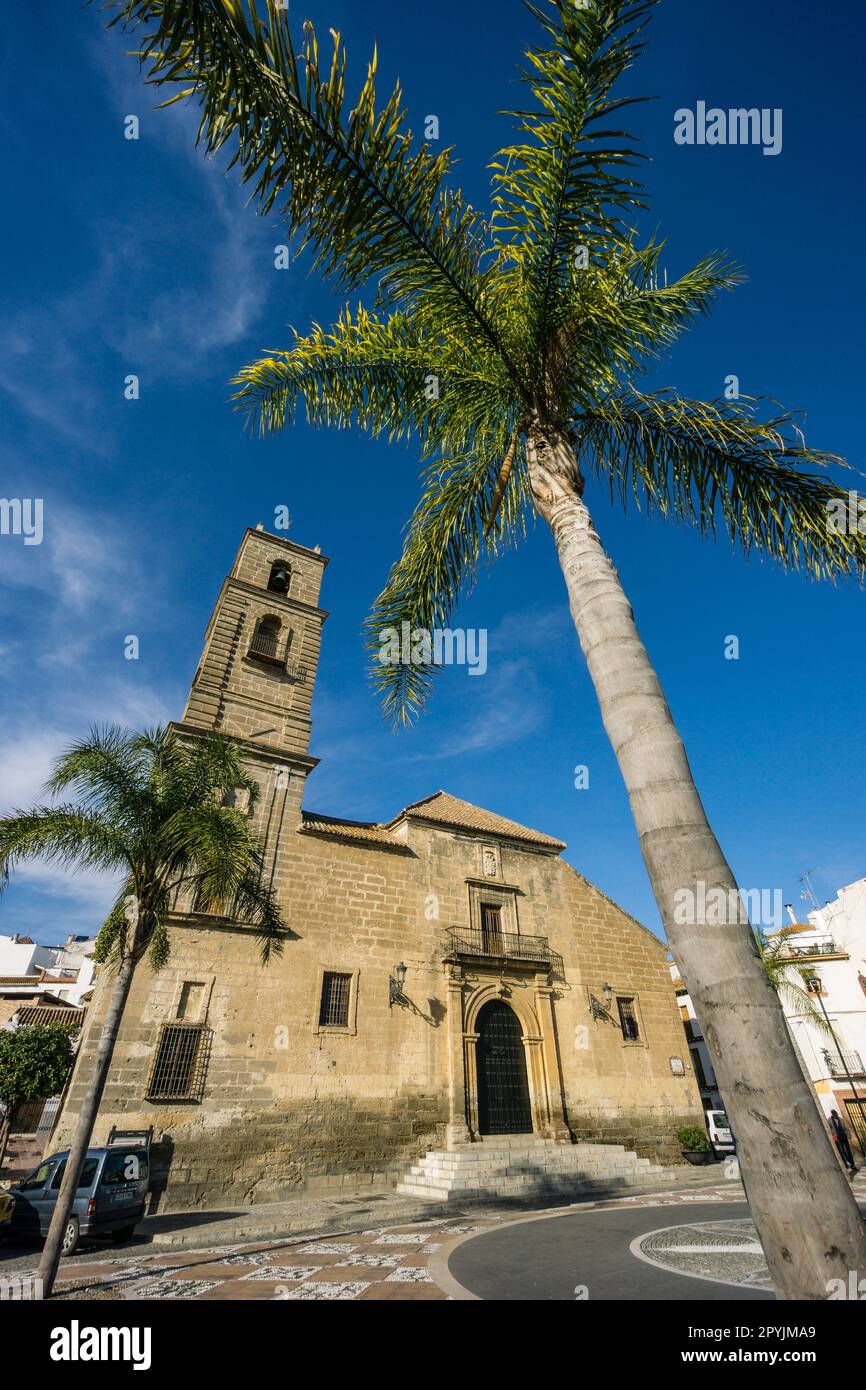 La Iglesia Parroquial de Nuestra Señora de la Encarnación,Plaza Baja de la Despedía, Álora , Malaga, Andalusia, Spagna Foto Stock