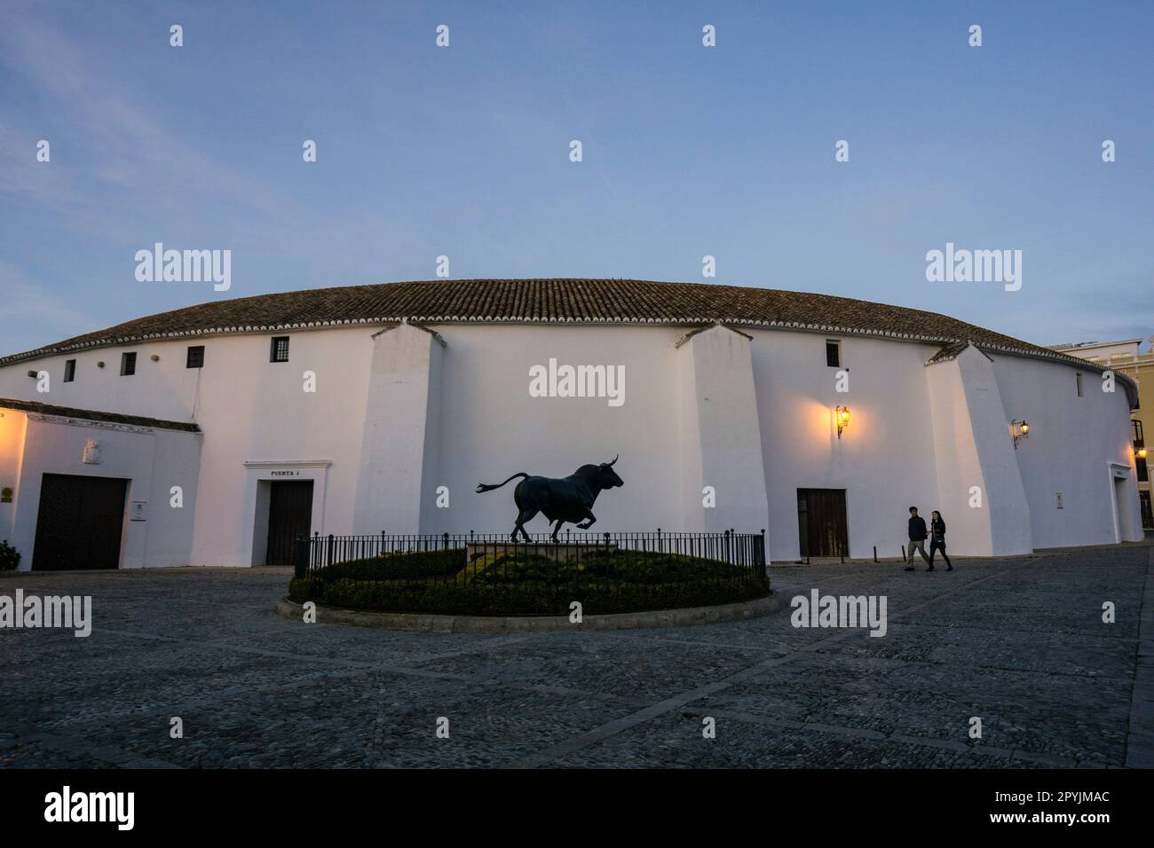 Plaza de Toros de Ronda, propiedad de la Real Maestranza de Caballería de Ronda Ronda ,provincia de MálagaAndalucia, Spagna Foto Stock
