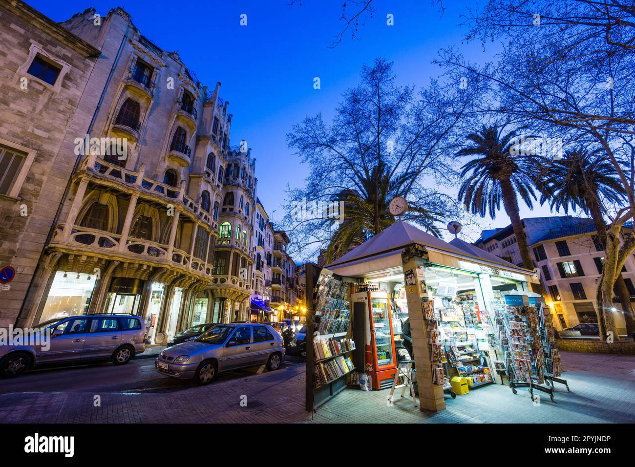 Edificio modernista possono Casasayas(1908-1911), plaza Mercat Ciudad de Palma. Maiorca, isole Baleari, España Foto Stock