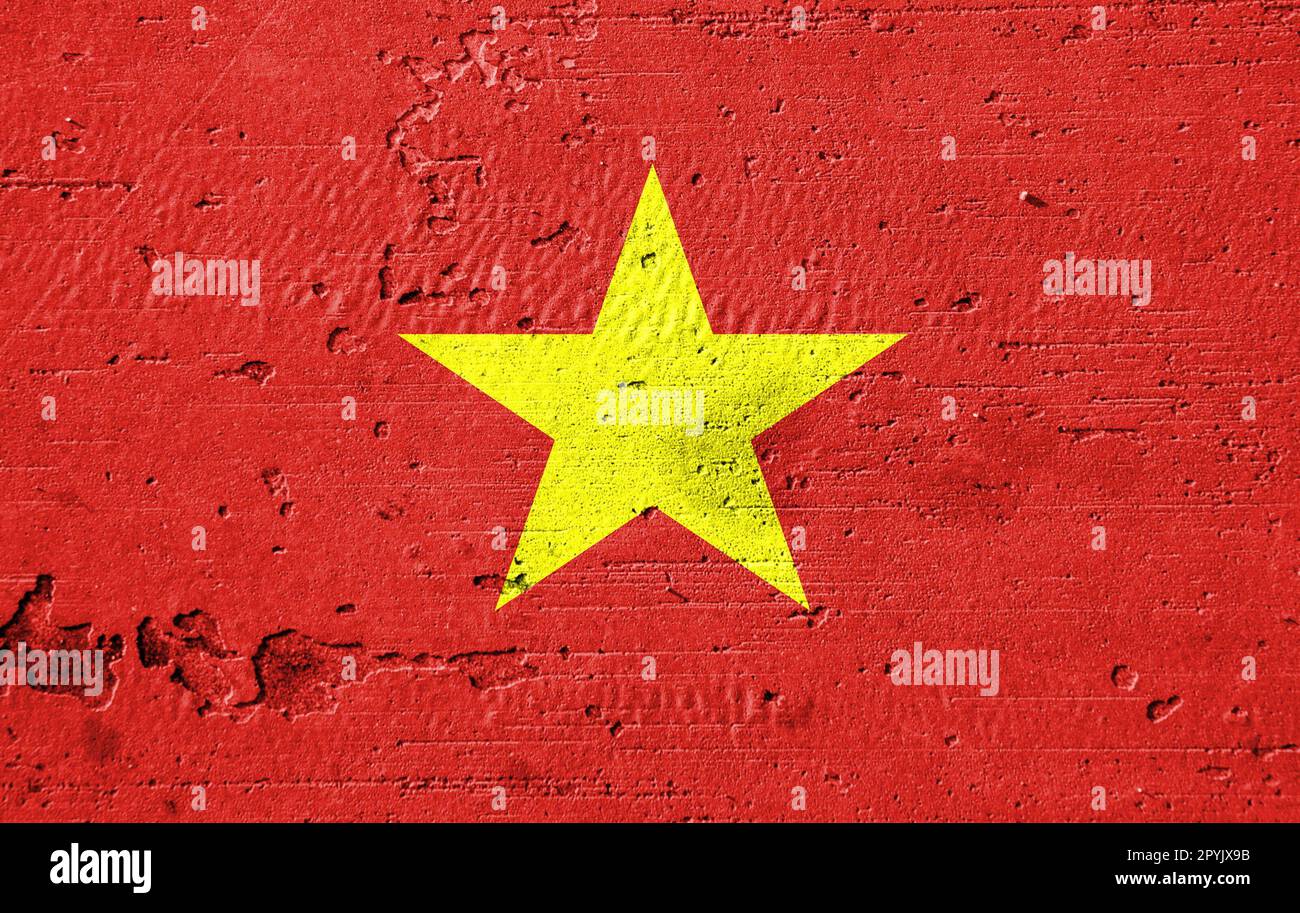 Bandiera di campagna dipinta sul muro Foto Stock