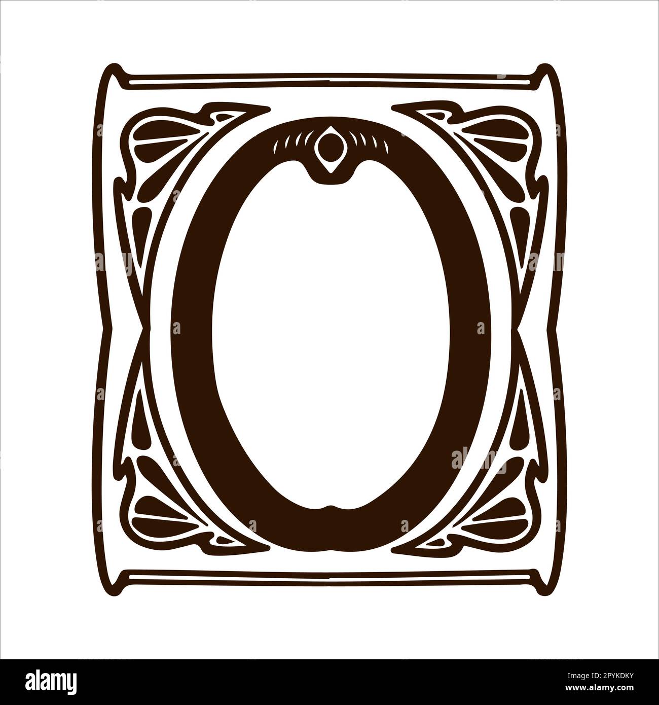 Cornice Vector vintage con ornamento retrò Illustrazione Vettoriale