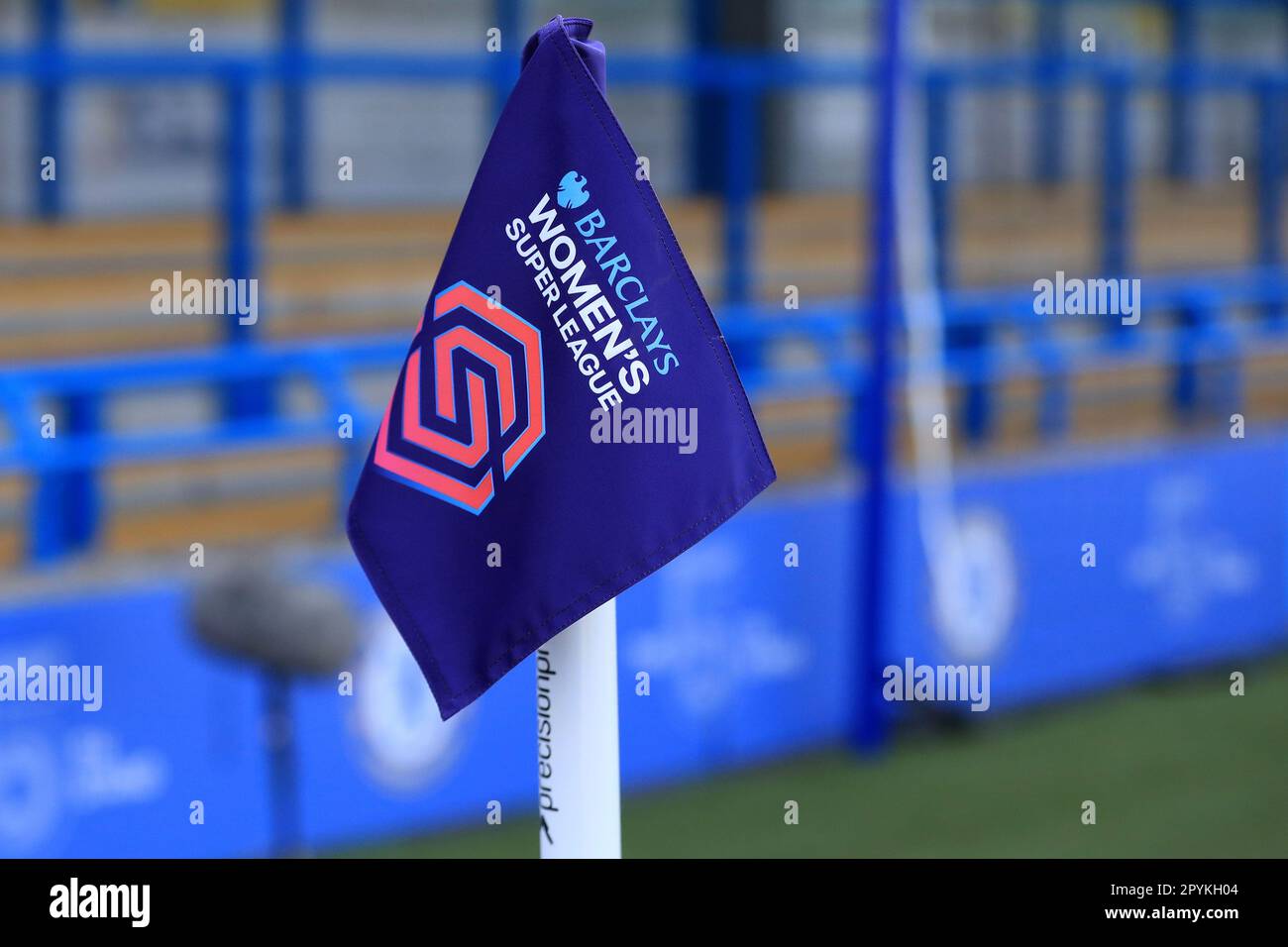 Kingston, Regno Unito. 03rd maggio, 2023. Una visione generale della livrea della WSL durante la partita della Super League delle Donne fa tra le Donne Chelsea e le Donne Liverpool al Cherry Red Records Stadium di Kingston, Inghilterra, il 3 maggio 2023. Foto di Carlton Myrie. Solo per uso editoriale, licenza richiesta per uso commerciale. Non è utilizzabile nelle scommesse, nei giochi o nelle pubblicazioni di un singolo club/campionato/giocatore. Credit: UK Sports Pics Ltd/Alamy Live News Foto Stock