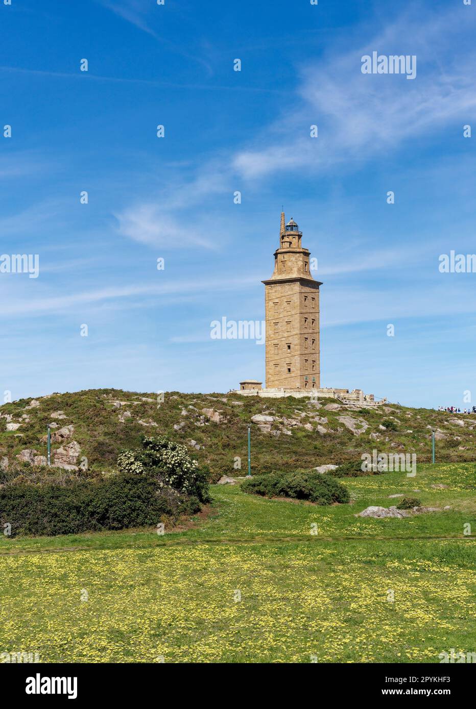 La Torre di Ercole a la Coruna (Spagna), è il faro più antico del mondo Foto Stock