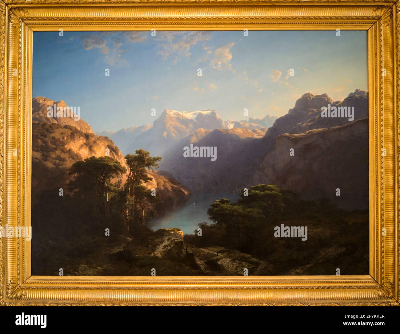 Alexandre Calame paesaggio pittura, 1849, Kunstmuseum Basilea, Basilea, Svizzera Foto Stock