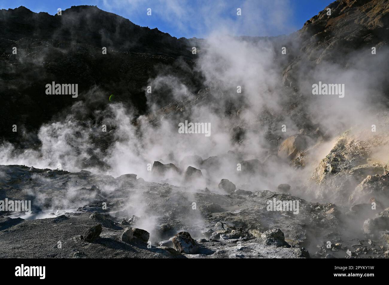 Seltun, sorgenti geotermiche sulla penisola di Reykjanes nel sud-ovest dell'Islanda. Foto Stock