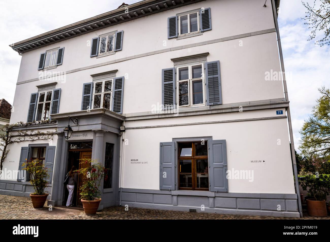 Restaurant, Beyeler Foundation o Fondation Beyeler, un museo a Riehen, vicino a Basilea, che ospita la collezione d'arte di Hildy e Ernst Beyeler, Basilea, Foto Stock