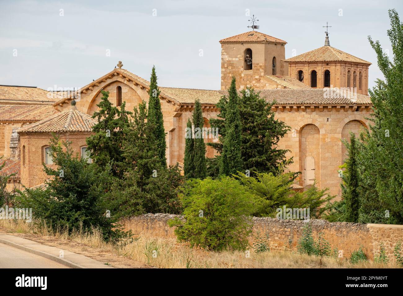 monasterio de Santa María la Real de Huerta, construido entre los siglos XII y XVI, Santa María de Huerta, Soria, comunidad autónoma de Castilla y Foto Stock