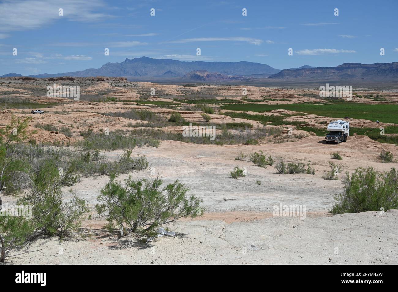 Le condizioni di siccità a Stewards punto al lago Mead a Las Vegas, Nevada. Foto Stock