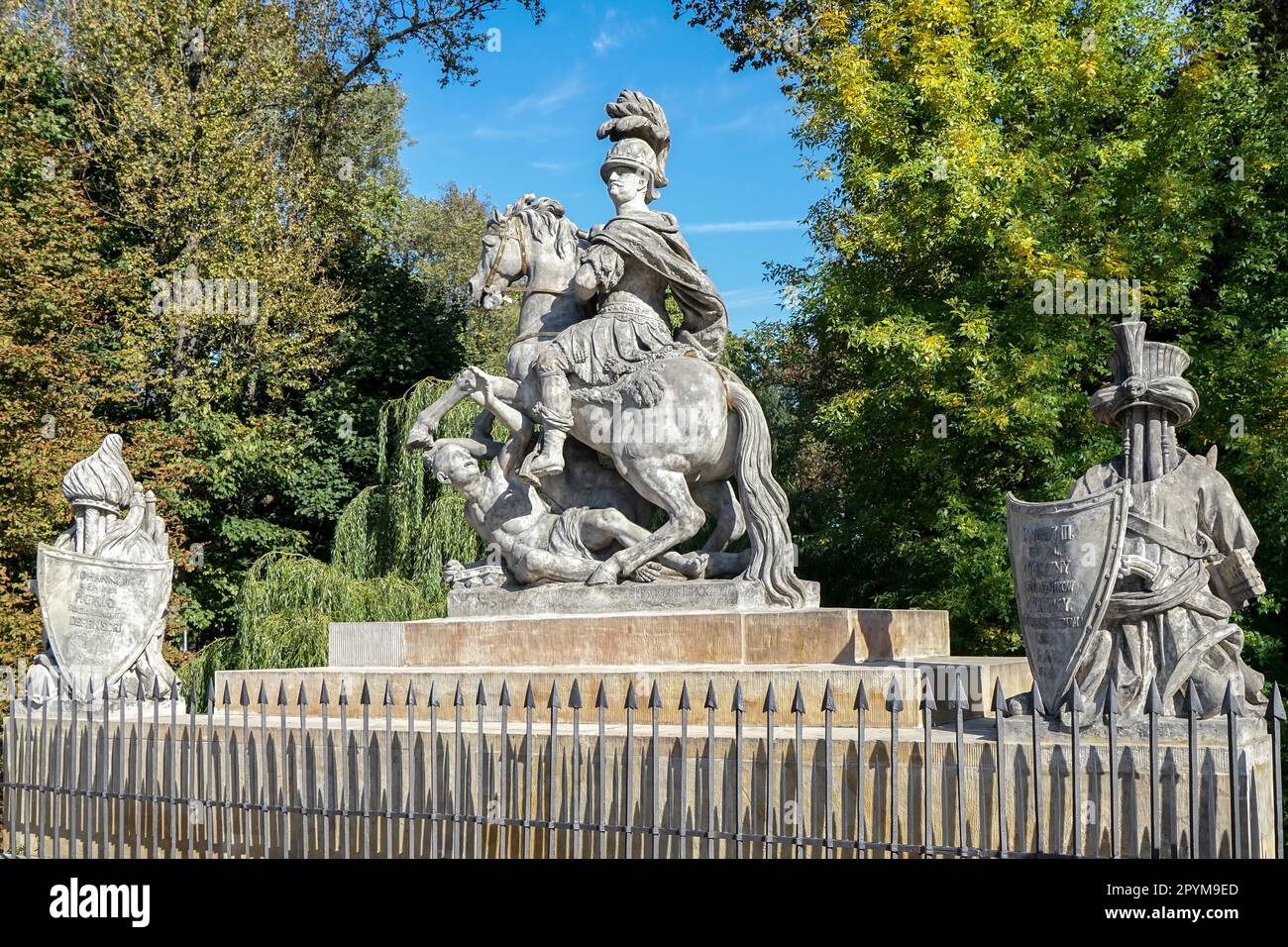 Monumento Sobieski da Franciszek Pinck a Varsavia Foto Stock