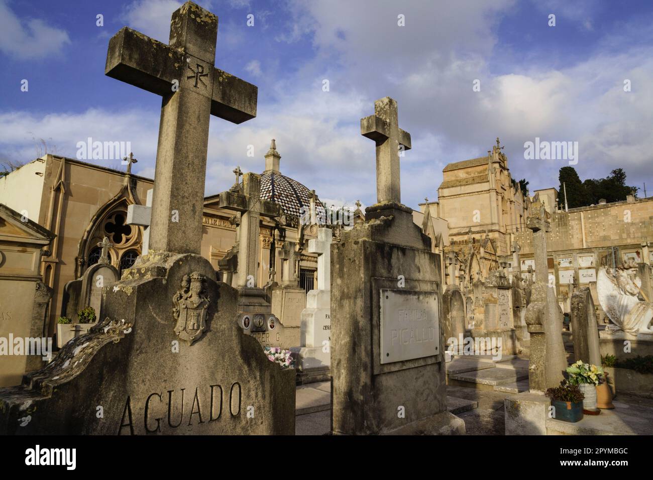 cementerio storico di palma, inaugurado el 24 de marzo de 1821, Palma, Mallorca, isole balneari, Spagna Foto Stock
