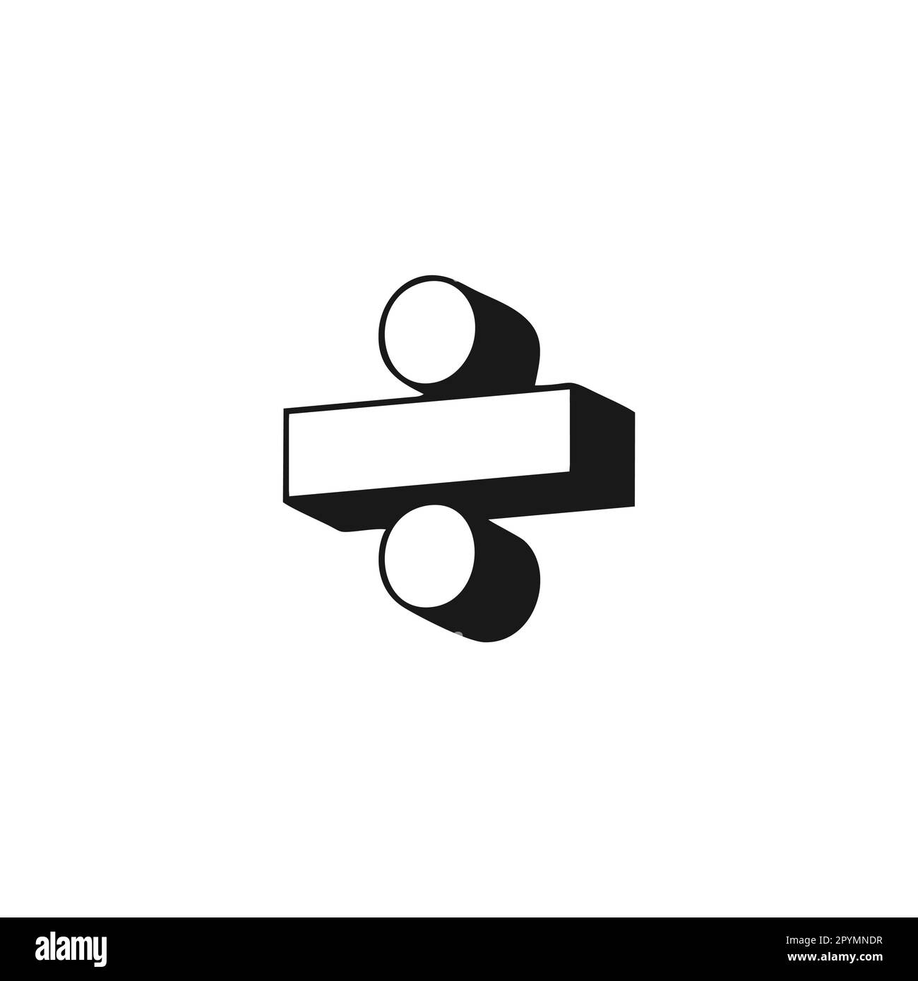Unghie, 3D simbolo geometrico semplice logo vettore Illustrazione Vettoriale