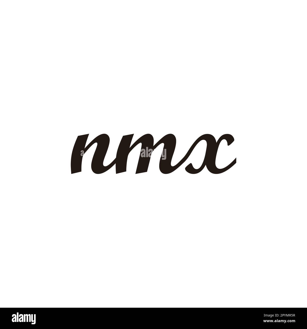 Lettera nmx CONNECT simbolo geometrico semplice vettore logo Illustrazione Vettoriale