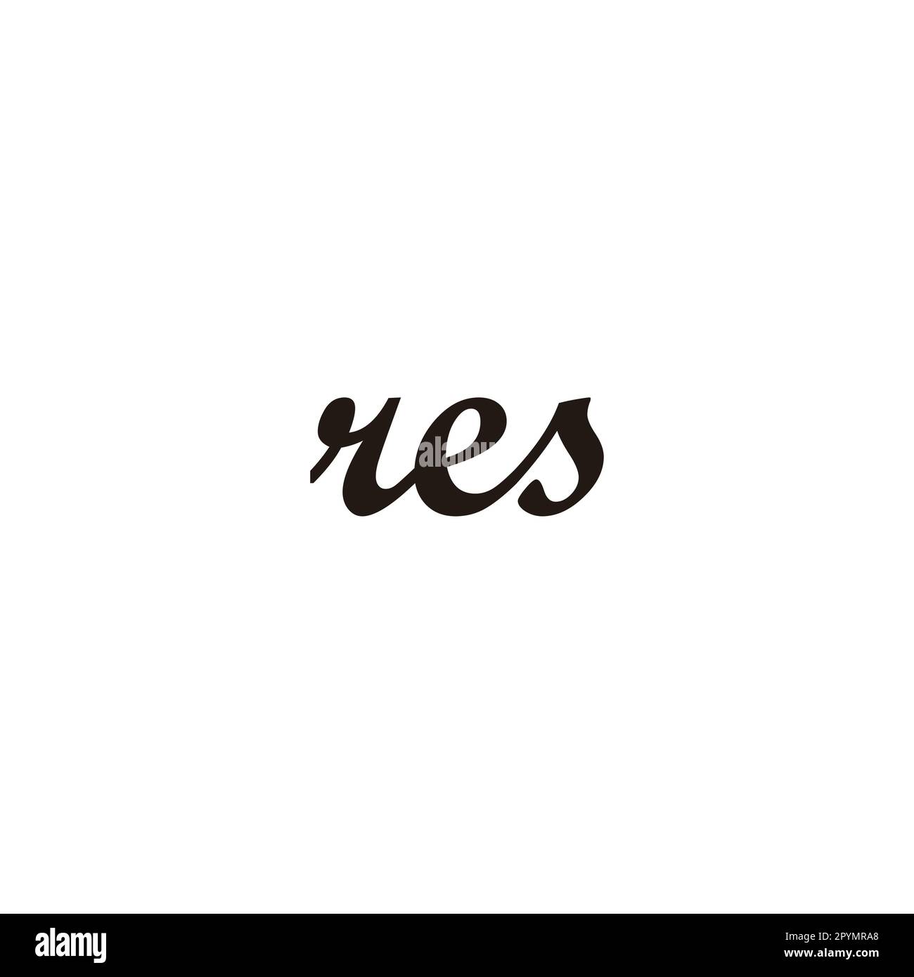 Lettera res connetti simbolo geometrico semplice vettore logo Illustrazione Vettoriale