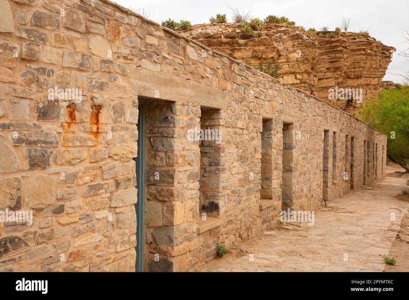 Rovine del Langford Hot Springs Resort, Big Bend National Park, Texas Foto Stock