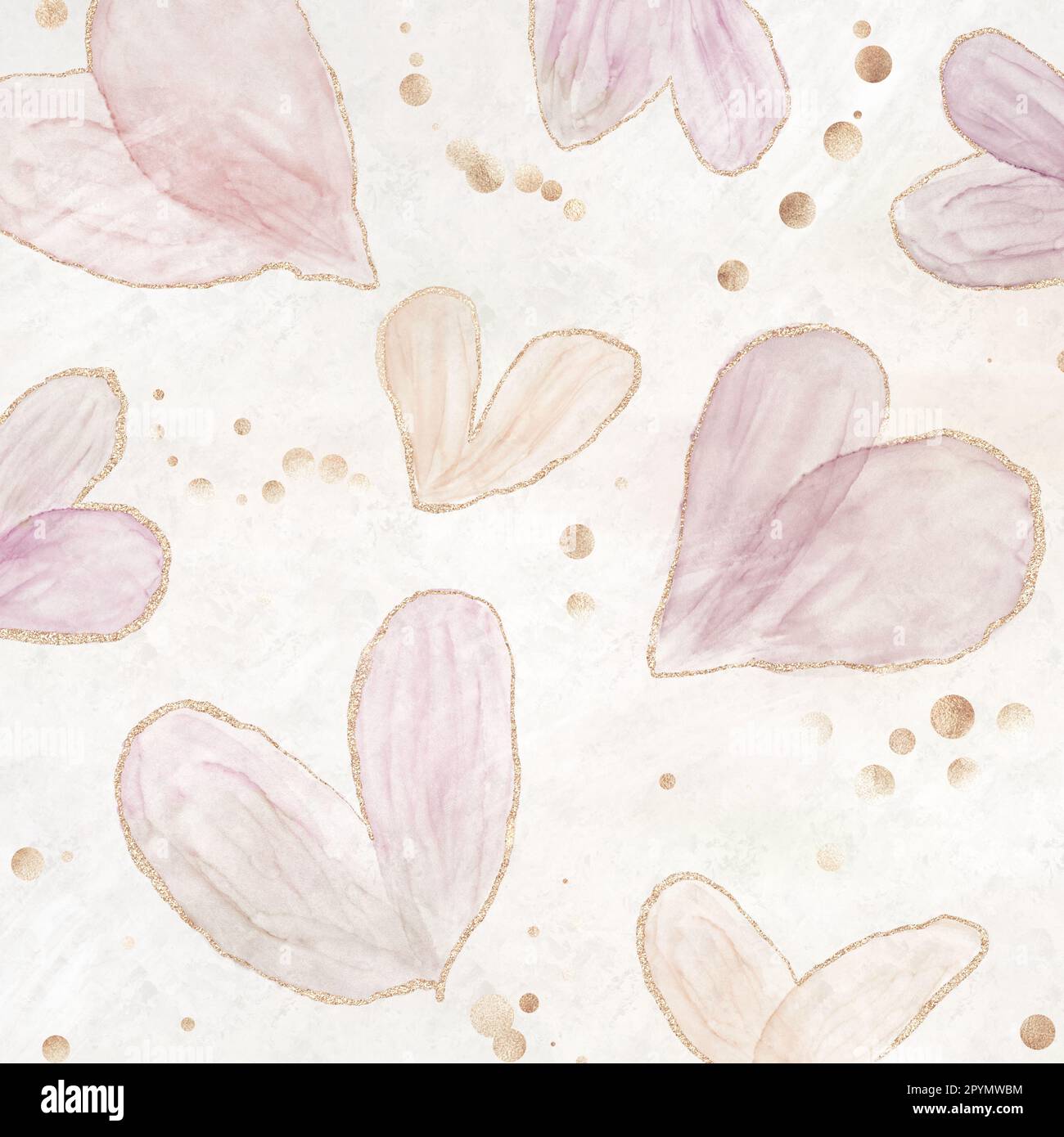 Alcool inchiostro arte quadrato sfondo astratto per l'autunno, ruvido cuore modello in tonalità chic, seppia, oro, delicato Foto Stock