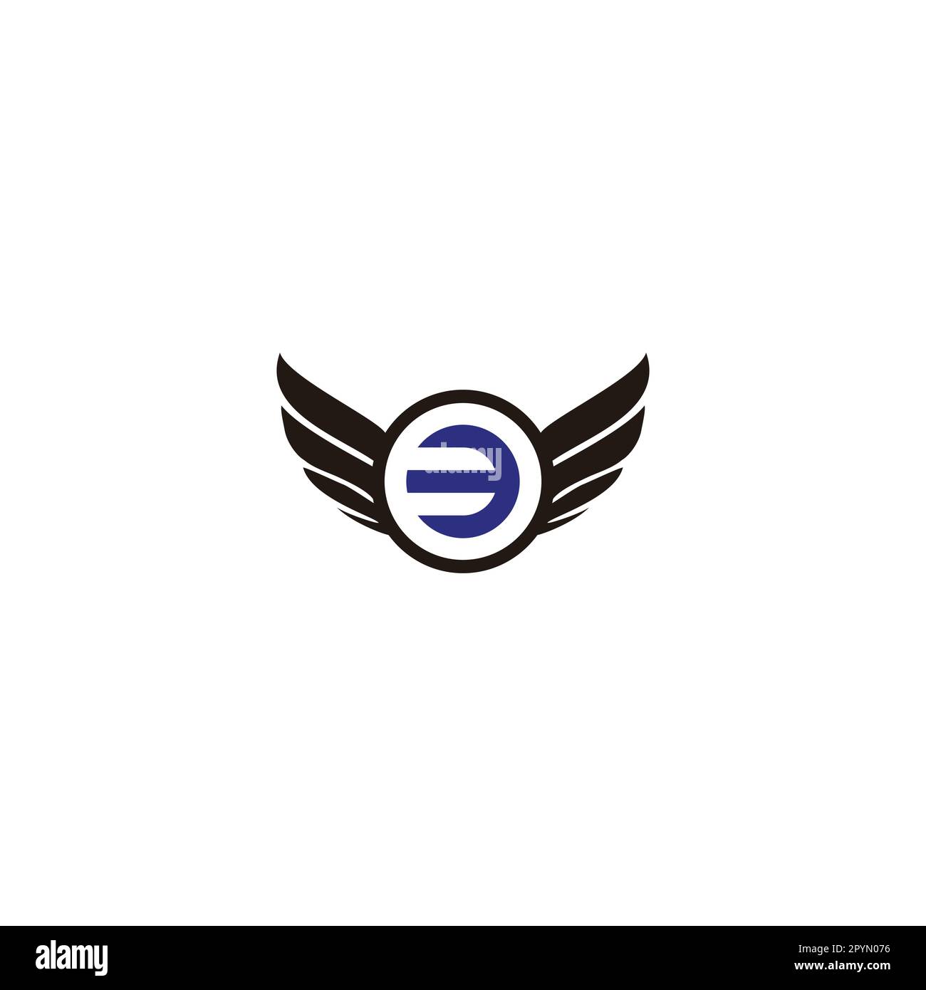Numero 3 ali, cerchio simbolo geometrico semplice logo vettore Illustrazione Vettoriale