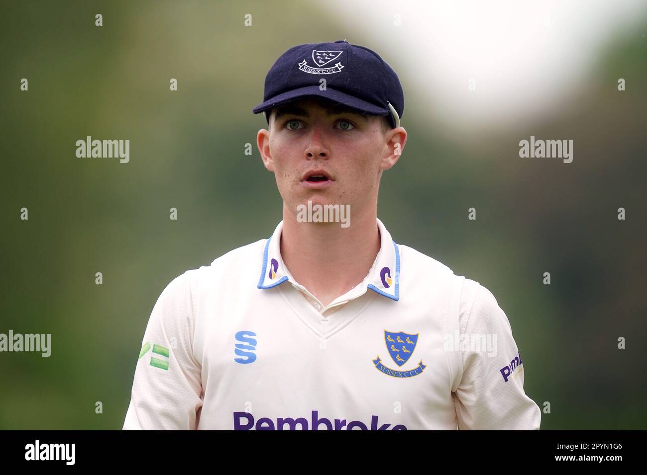 Sussex's Bertie Foreman il primo giorno della partita LV= Insurance County Championship a New Road, Worcester. Data immagine: Giovedì 4 maggio 2023. Foto Stock