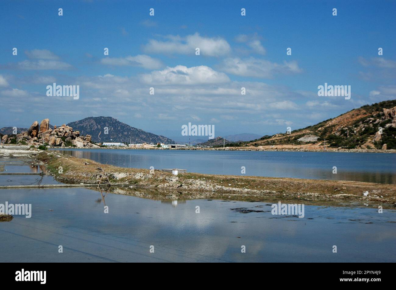 Campo di sale in Ninh Thuan Vietnam Foto Stock