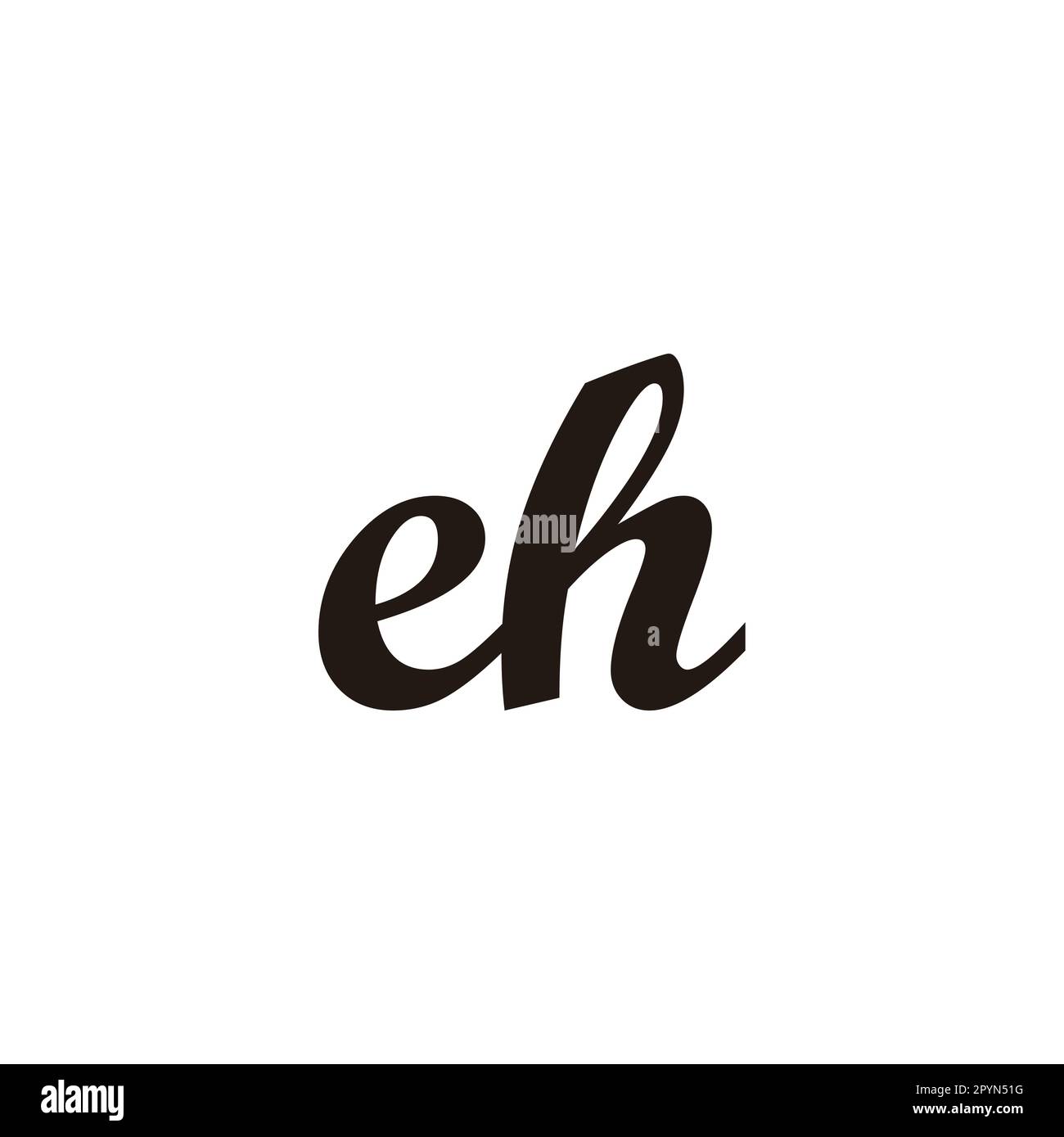 Lettera eh CONNECT simbolo geometrico semplice vettore logo Illustrazione Vettoriale