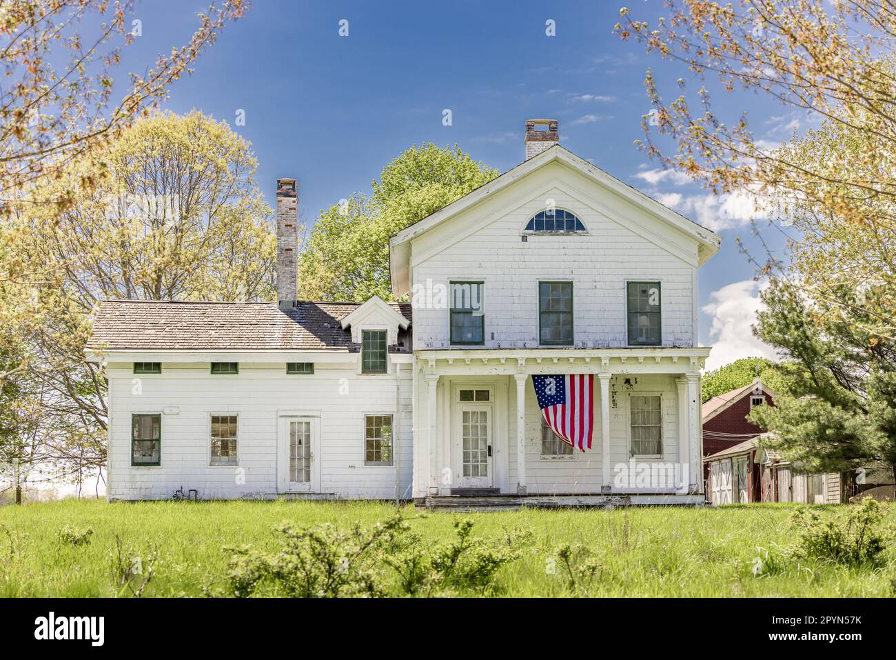 vecchia casa colonica a 270 corsia di legname, bridgehampton, ny Foto Stock