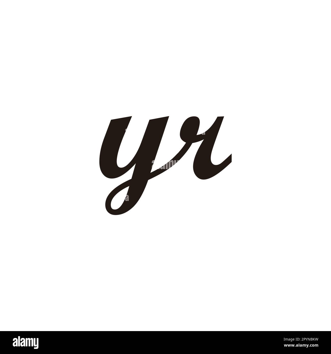 Lettera YR CONNECT simbolo geometrico semplice vettore logo Illustrazione Vettoriale