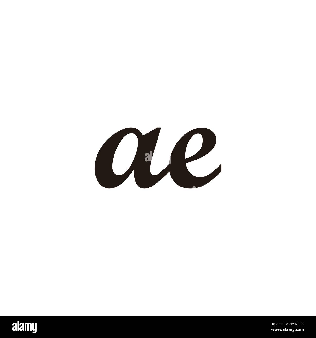 Lettera ae CONNECT simbolo geometrico semplice vettore logo Illustrazione Vettoriale