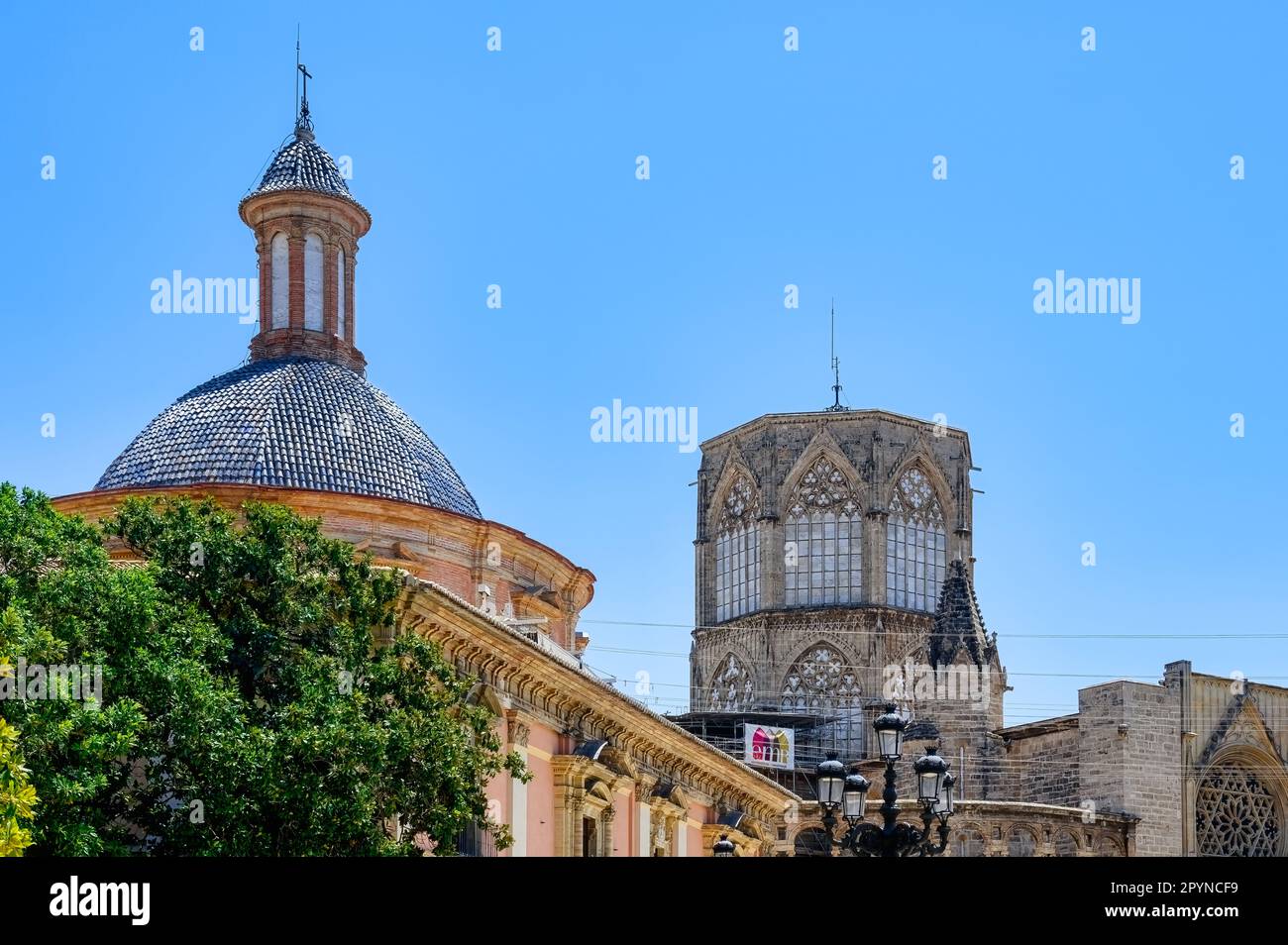 Torre El Miguelete nella Cattedrale di Valencia, Valencia, Spagna Foto Stock
