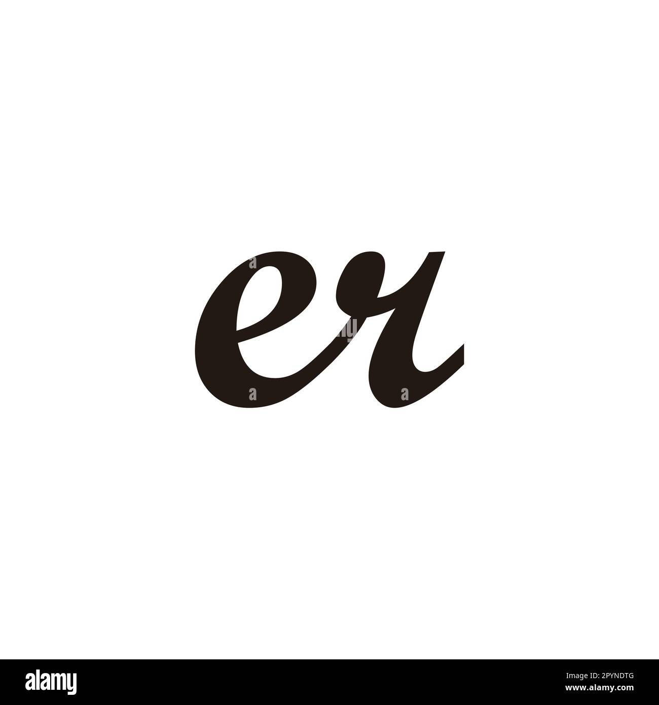 Lettera er Connect simbolo geometrico semplice vettore logo Illustrazione Vettoriale