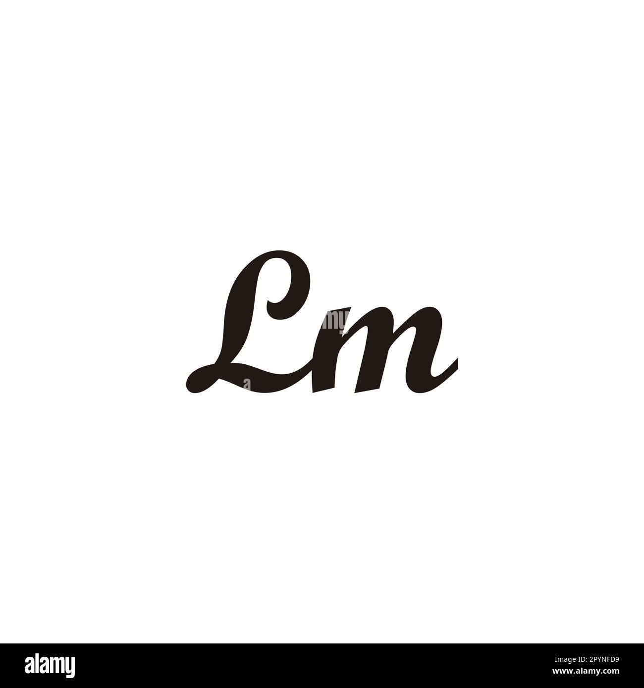 Lettera LM CONNECT simbolo geometrico semplice vettore logo Illustrazione Vettoriale