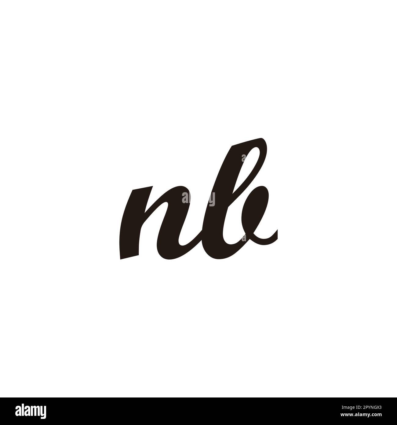 Lettera nb CONNECT simbolo geometrico semplice vettore logo Illustrazione Vettoriale