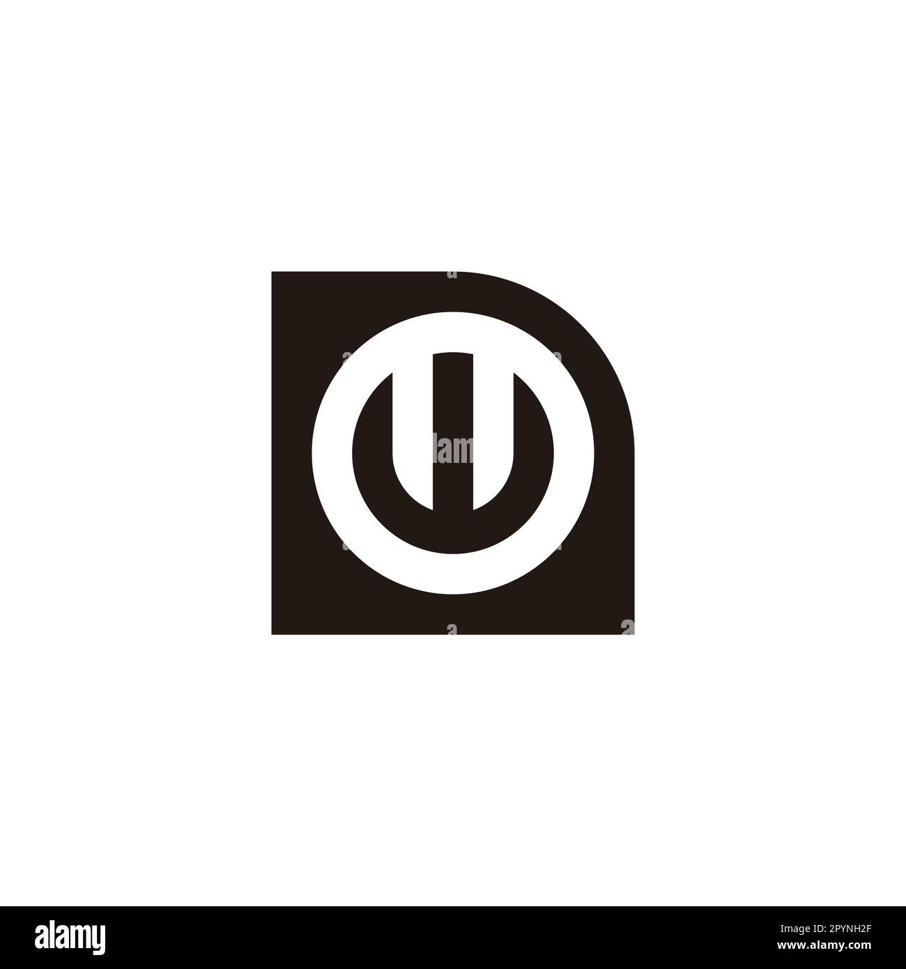 File lettera w, simbolo geometrico circolare semplice vettore logo Illustrazione Vettoriale
