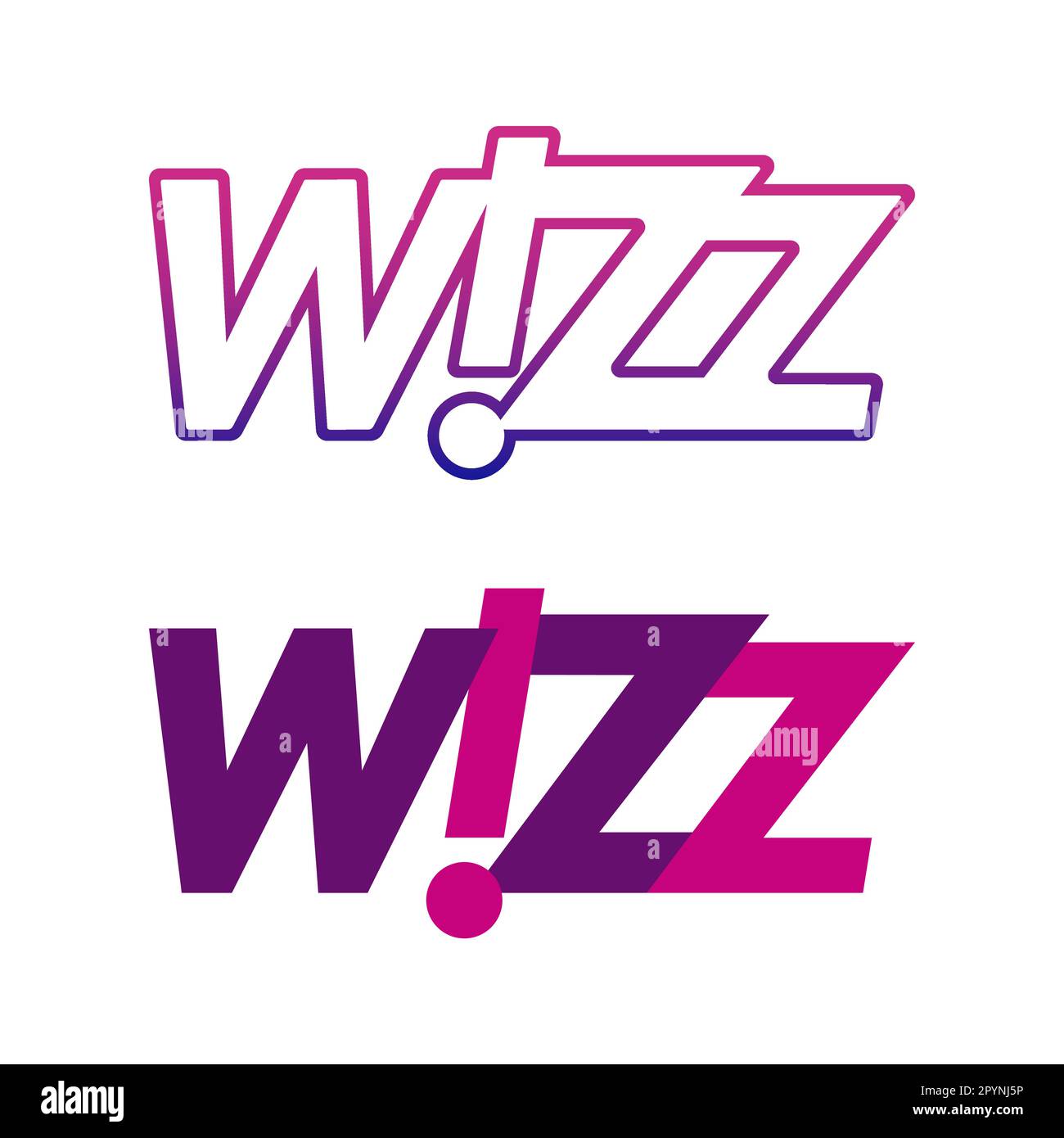 Vettore logo Wizz Airline a basso costo europeo Illustrazione Vettoriale