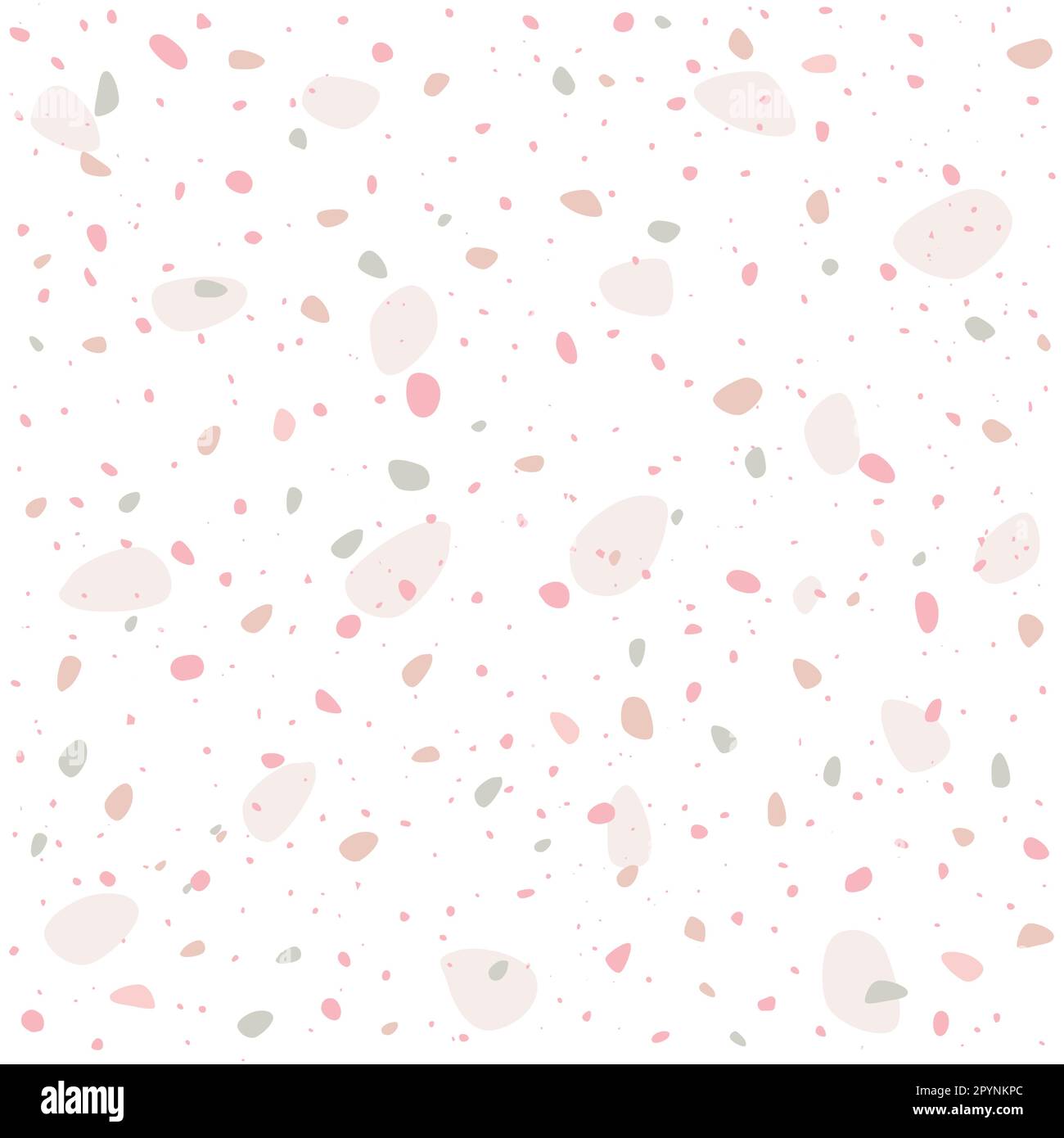 Motivo senza giunture vettoriale terrazzo chiaro. Grani semplici, mosaico, marmo, pietre fondo per carta, nastro, confezione. Illustrazione Vettoriale