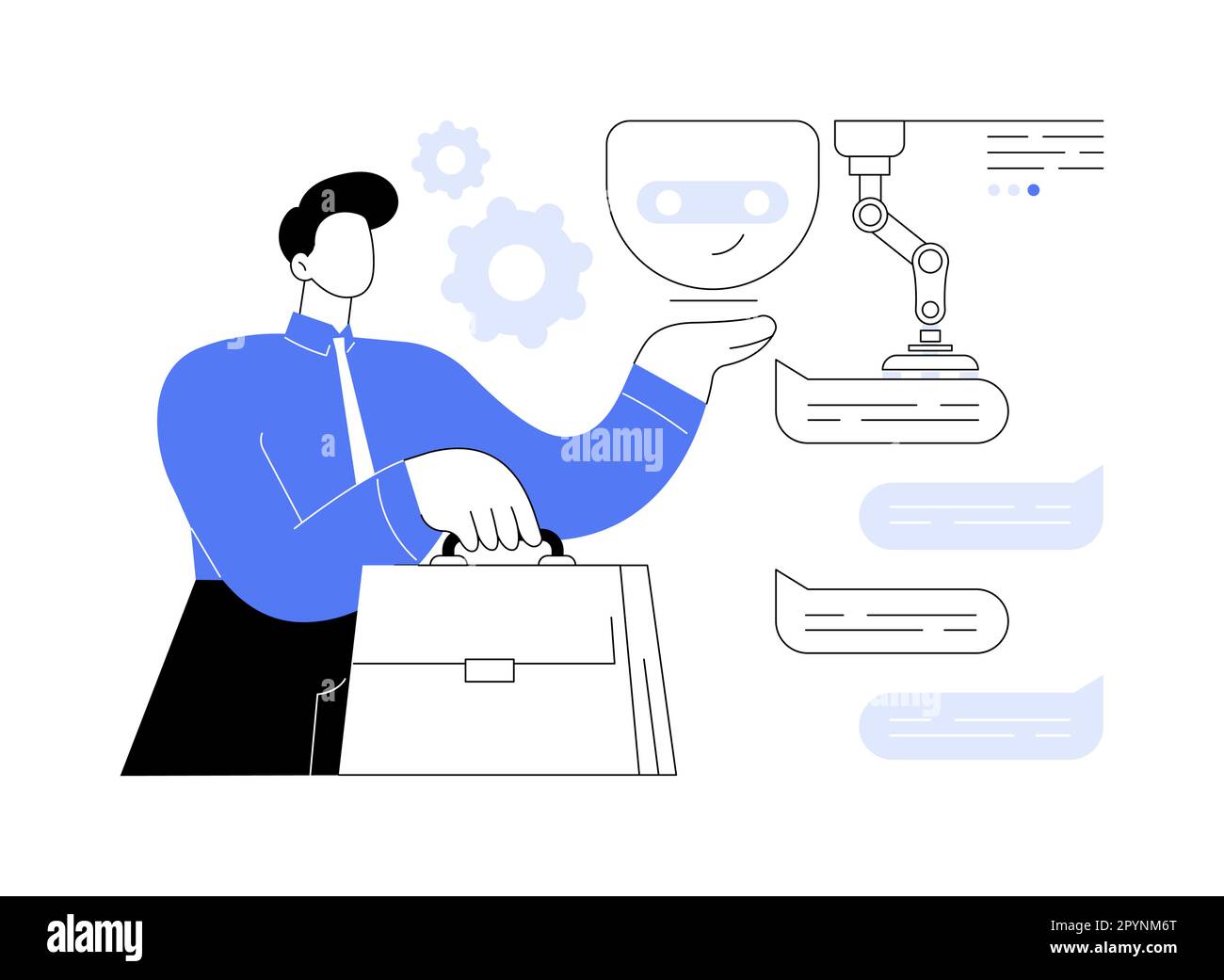 Illustrazione vettoriale del concetto astratto dell'assistente virtuale. Illustrazione Vettoriale