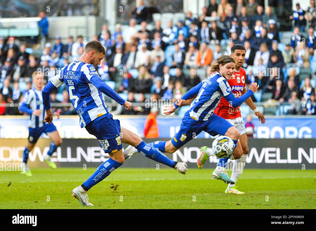 4 maggio 2023 Marcus Berg dell'IFK segna 30 nel