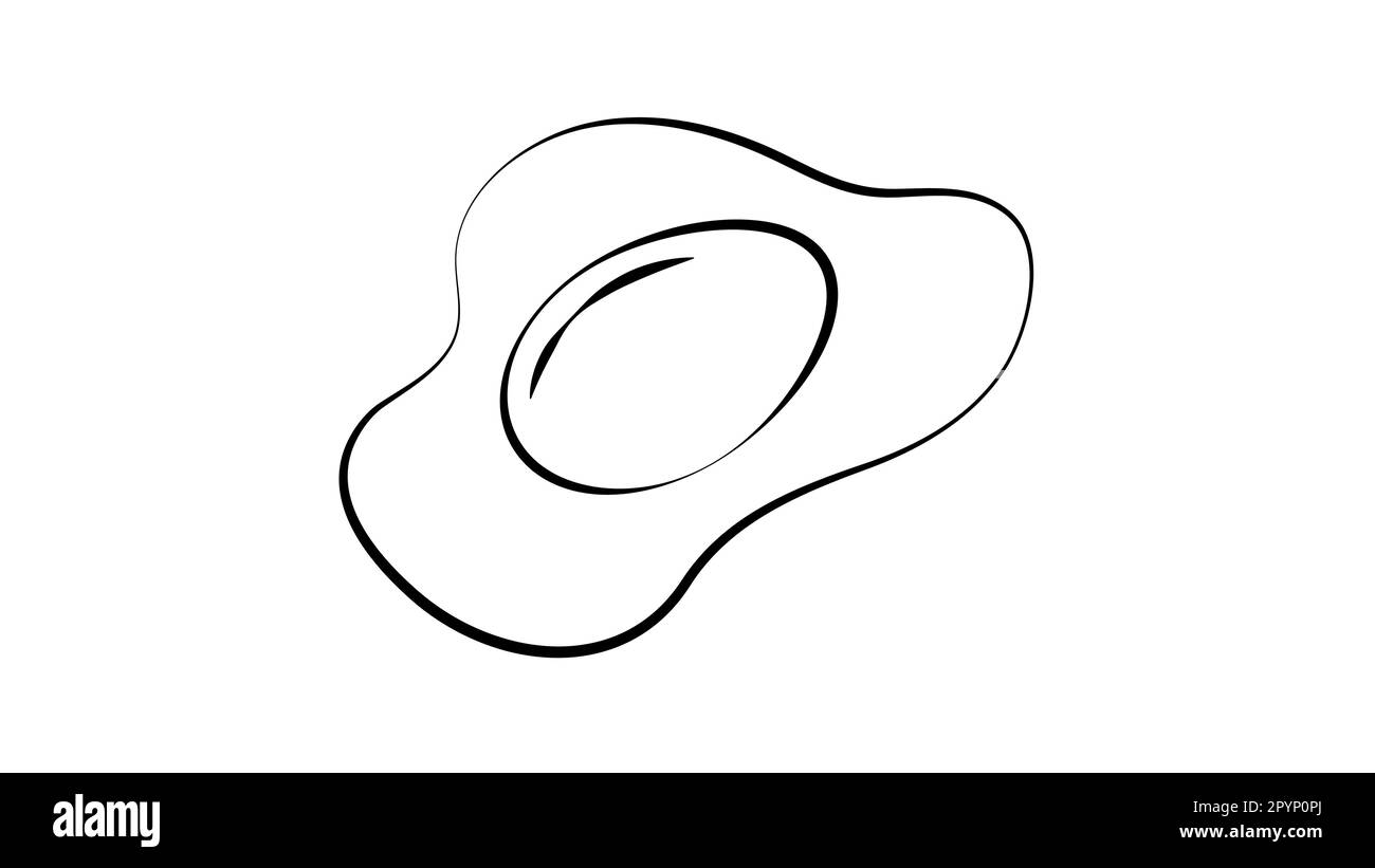 uovo fritto su sfondo bianco, illustrazione vettoriale. appetitose uova strapazzate con disegno a matita in bianco e nero. Colazione per gli inglesi. lui Illustrazione Vettoriale