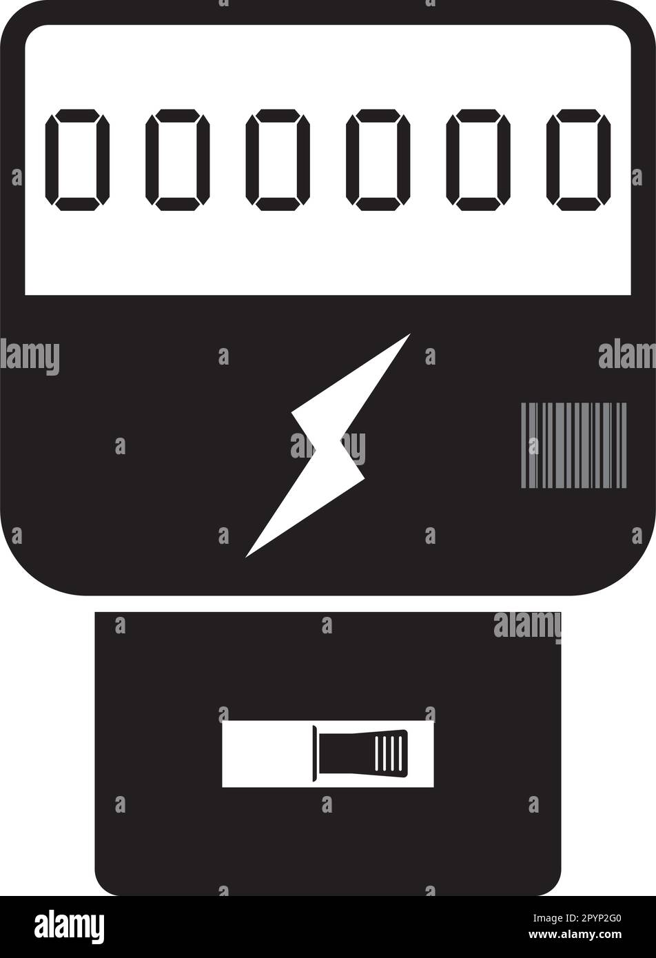 icona del contatore elettrico disegno del simbolo dell'illustrazione vettoriale Illustrazione Vettoriale