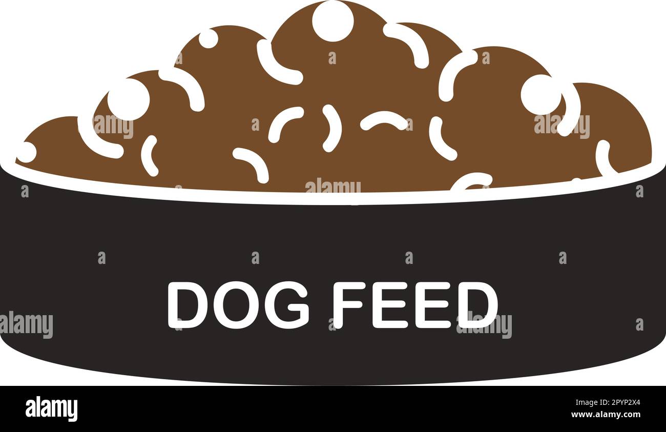 Dog feed icona vettore illustrazione semplice disegno Illustrazione Vettoriale