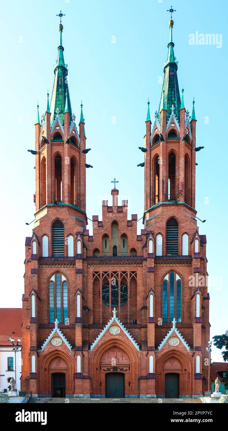 Cattedrale di rinascita gotica Basilica dell'Assunzione della Beata Vergine Maria a Bialystok, Polonia Foto Stock