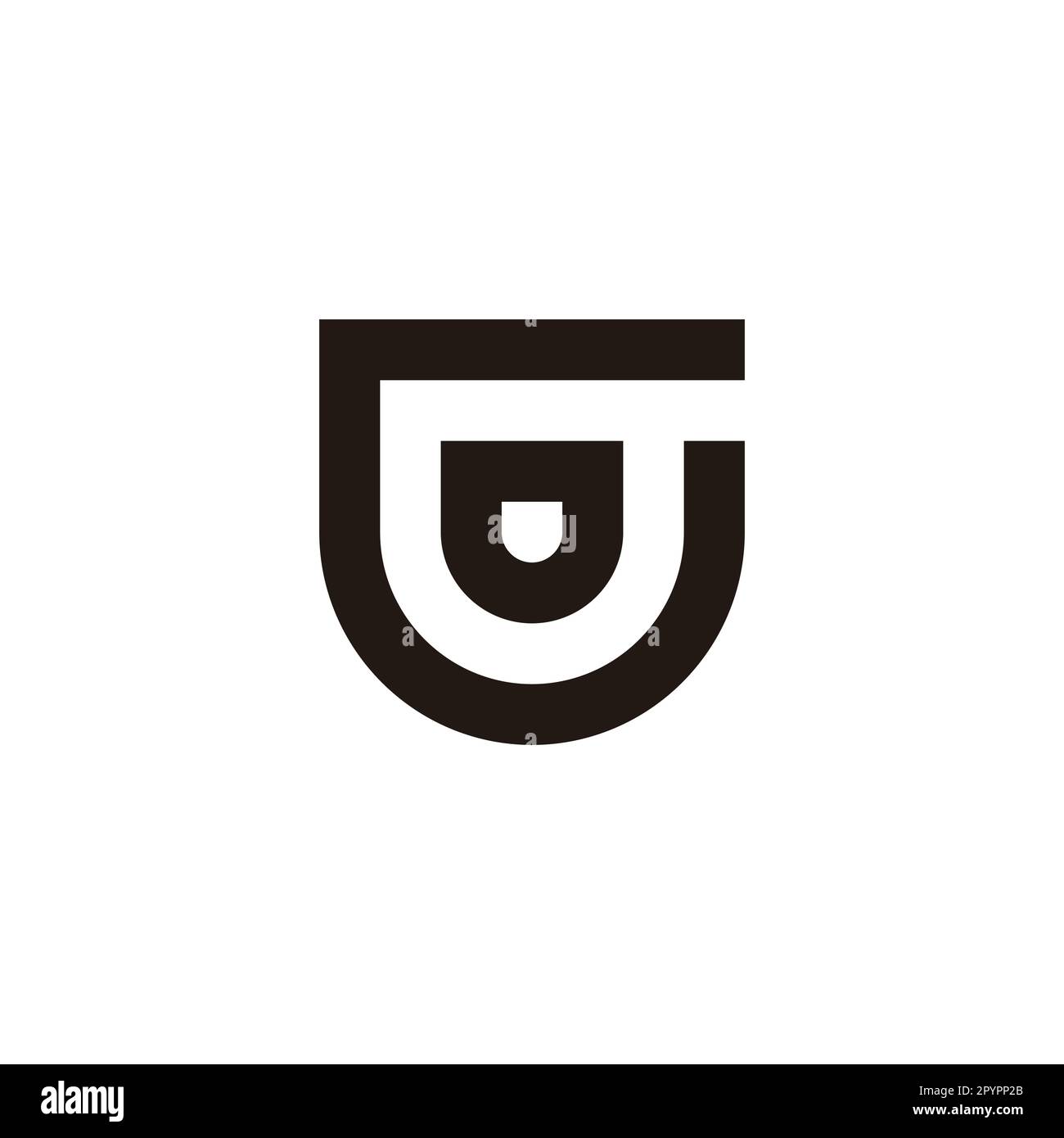 Lettera G sorriso, contorno simbolo geometrico semplice logo vettore Illustrazione Vettoriale