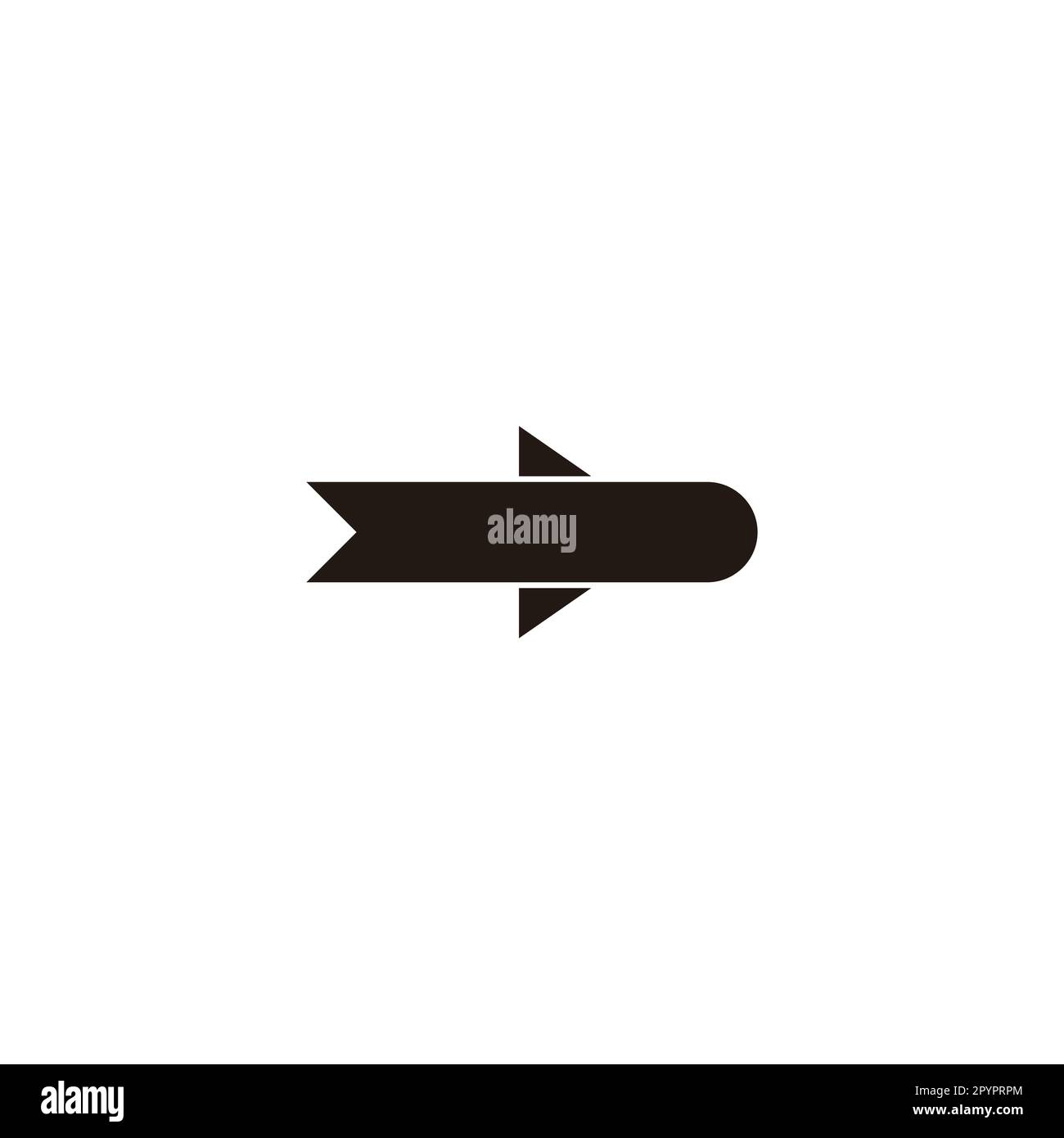 Razzo, piega simbolo geometrico semplice logo vettore Illustrazione Vettoriale