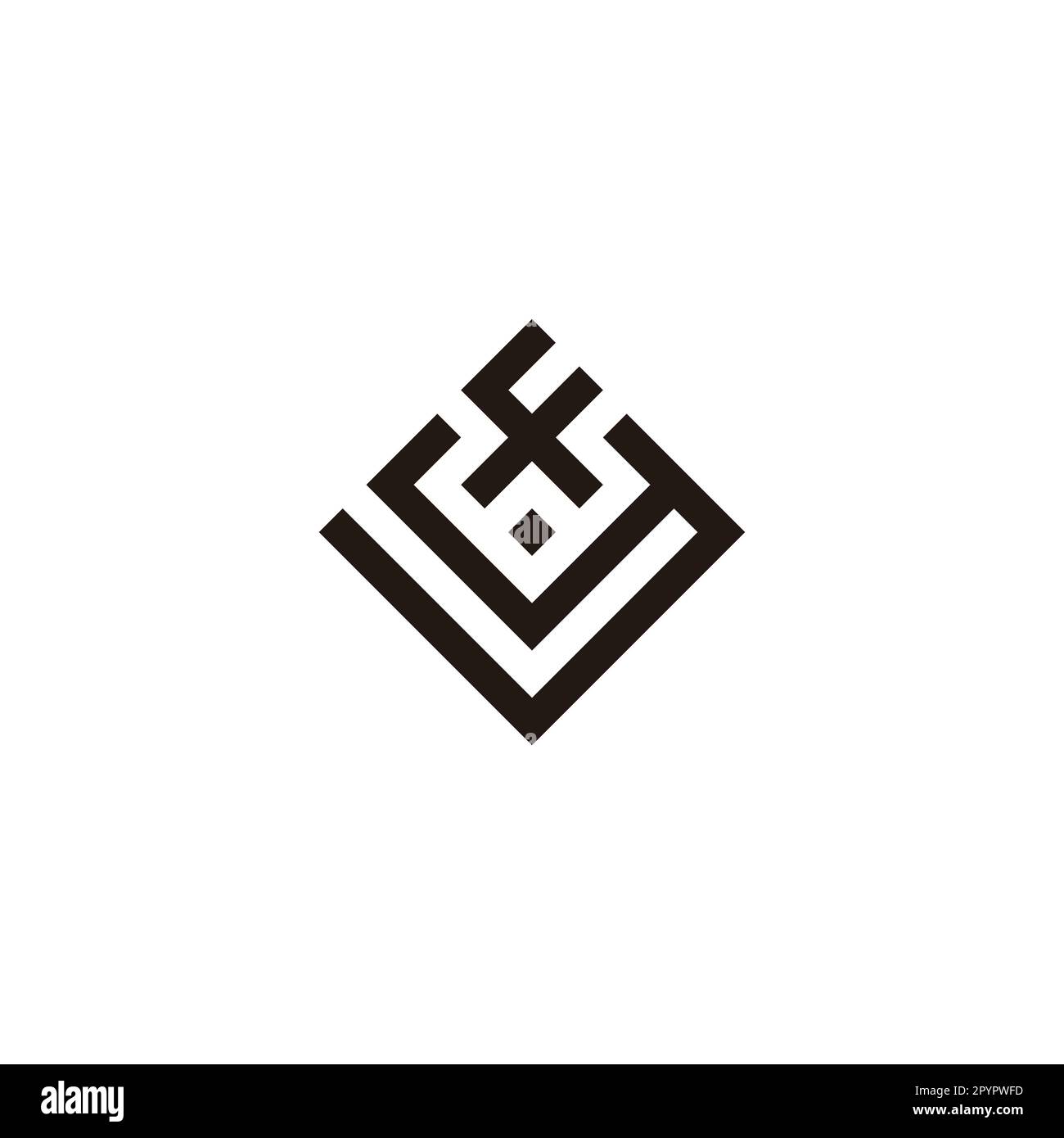 Lettera f e y quadrato, simbolo elegante semplice logo vettore Illustrazione Vettoriale